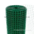 Groene PVC gecoate gelaste draadgaasrol